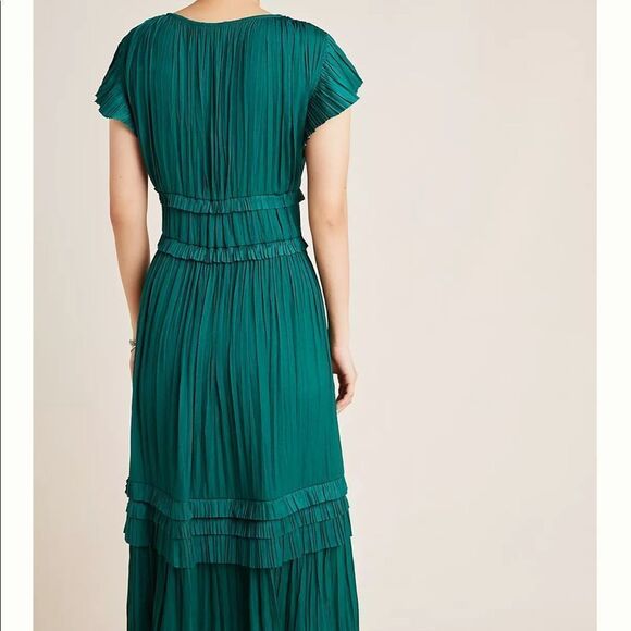 NWT Anthropologie Sereia Pleated Midi Dress Black XS #173 - Picture 2 of 6